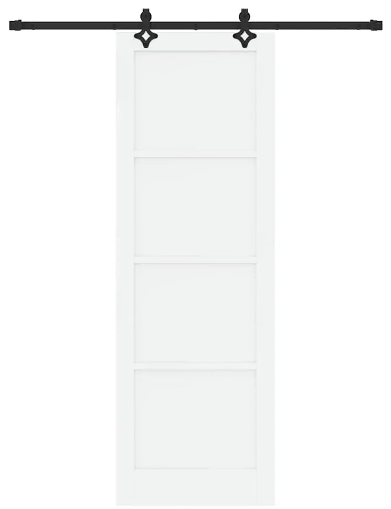 vidaXL Συρόμενη Πόρτα Λευκό και μαύρο 78 x 232 cm