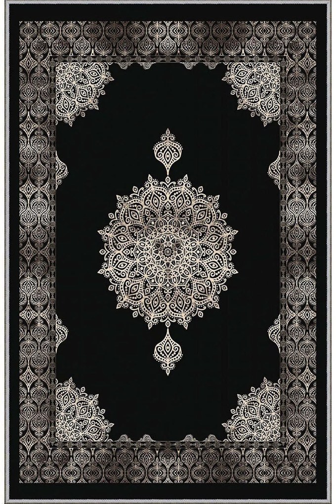 Χαλί Eexfab649 369HFT1453 Black-Silver Conceptum Hypnose 180X280cm