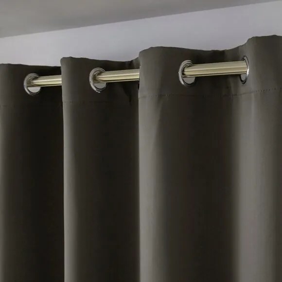 Beauty Home Κουρτίνα Blackout σκίασης με 8 κρίκους Ideal Art 8400 140x270 Καφέ