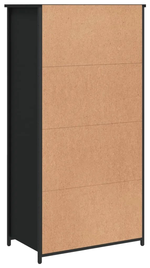 vidaXL Ντουλάπι Μαύρο 62x36x121,5 εκ. από Επεξεργασμένο Ξύλο