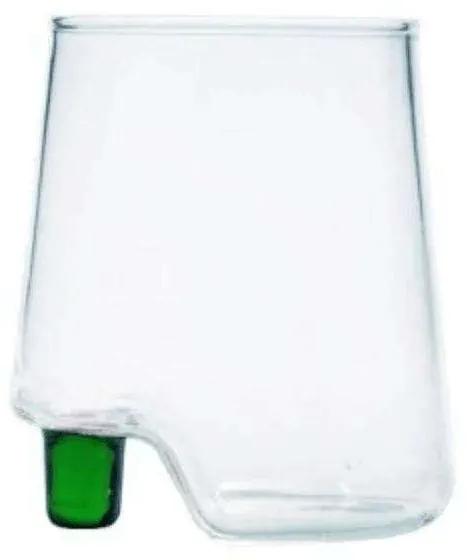 Ποτήρι Νερού Gamba De Vero GV00113 420ml Green-Clear Zafferano Γυαλί