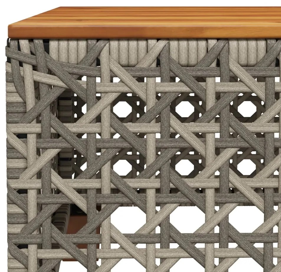 vidaXL Σετ Σαλονιού Κήπου 7 τεμ. Γκρι Συνθετικό Ρατάν με Μαξιλάρια