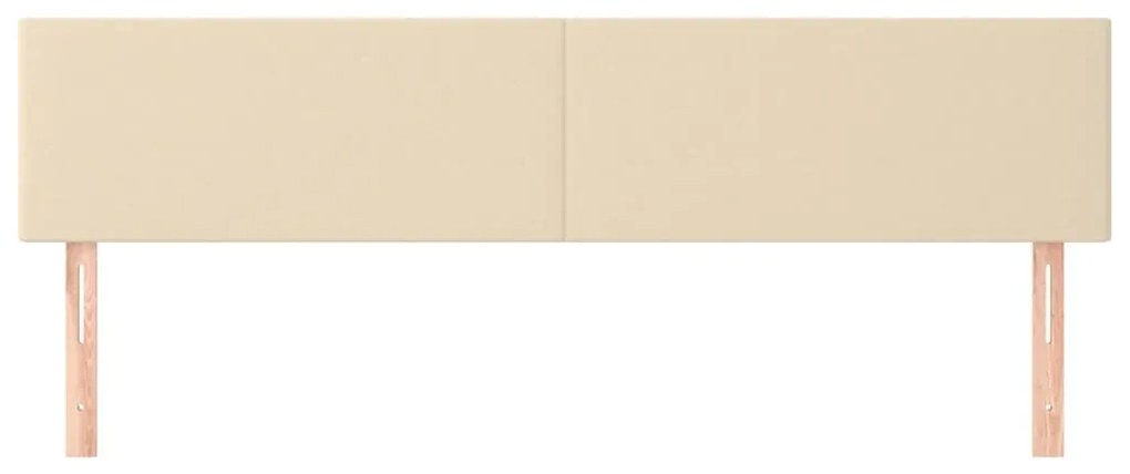vidaXL Κεφαλάρια Κρεβατιού 2 τεμ. Κρεμ 100x5x78/88 εκ. Υφασμάτινο