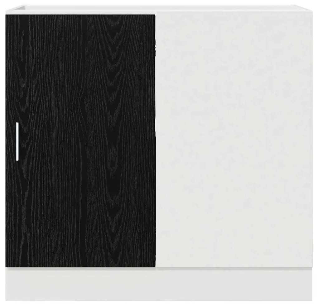 vidaXL Κουζίνα Γωνιακό Βασικό Ντουλάπι Μαύρη δρυς 86 x 46 x 81,5 εκ.