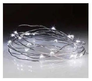 Λαμπάκια Σειρά 30 LED Ασημί Σύρμα 3m Μπαταρία Timer Ψυχρό Φως 27-00600 Panagoulas-27-00600-Ασημί 27-00600