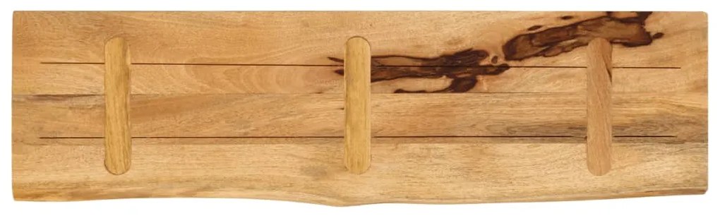 vidaXL Επιφάνεια Τραπεζιού 100x40x2,5 εκ. Live Edge Μασίφ Ξύλο Μάνγκο