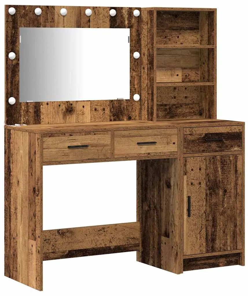vidaXL Τραπέζι περιποίησης με συρτάρι 2 pcs Καφέ 78.5 x 41 x 135 εκ