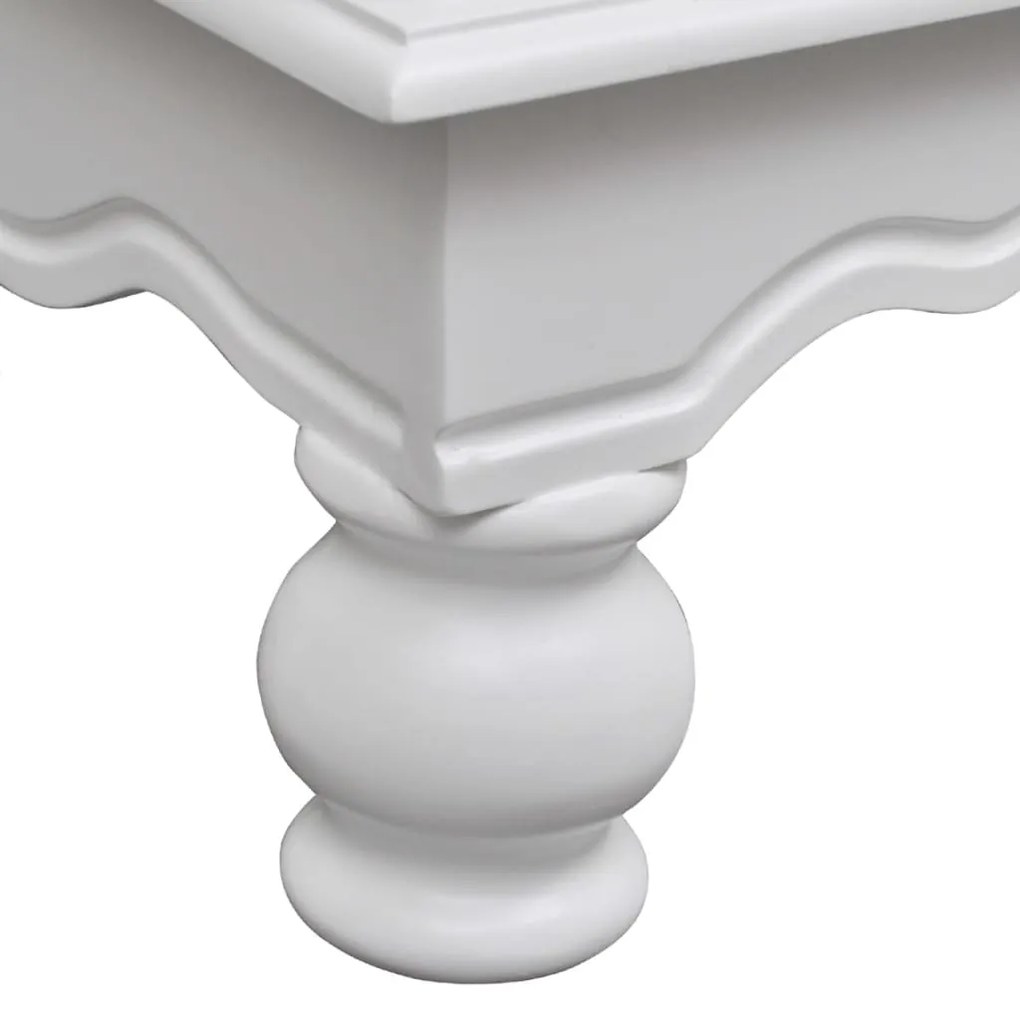 vidaXL Ντουλάπι με 2 Πόρτες και 1 Συρτάρι Λευκό Ξύλινο