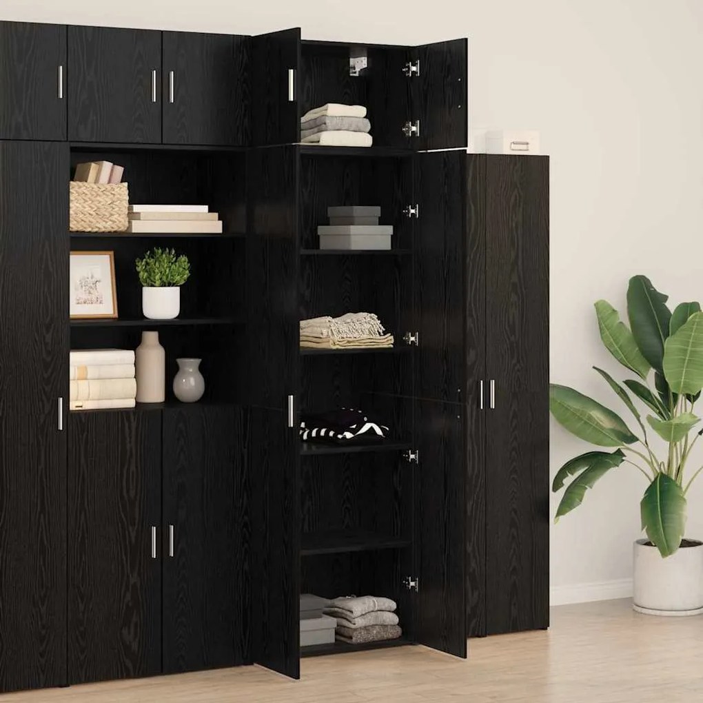 vidaXL Ντουλάπι αποθήκευσης Μαύρη δρυς 70 x 42.5 x 225 εκ