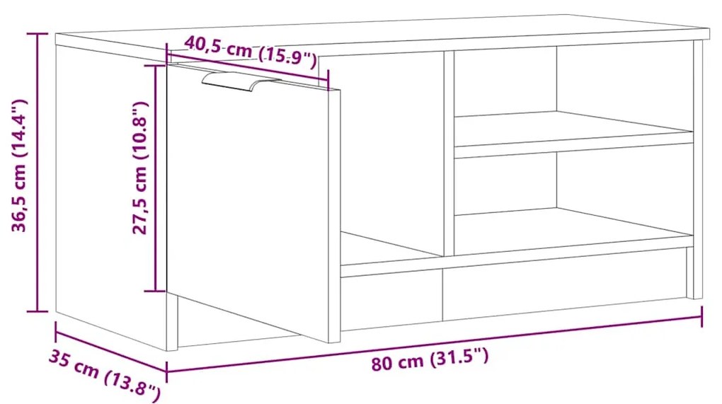 ΝΤΟΥΛΑΠΙ ΤΗΛΕΟΡΑΣΗΣ  ΠΑΛΙΟ ΞΥΛΟ 80X35X36,5CM ΚΑΤΑΣΚΕΥΑΣΜΕΝΟ ΞΥΛΟ 856854