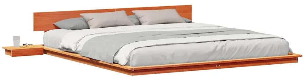 vidaXL Σκελετός Κρεβατιού Καφέ 200 x 200 cm ξύλο