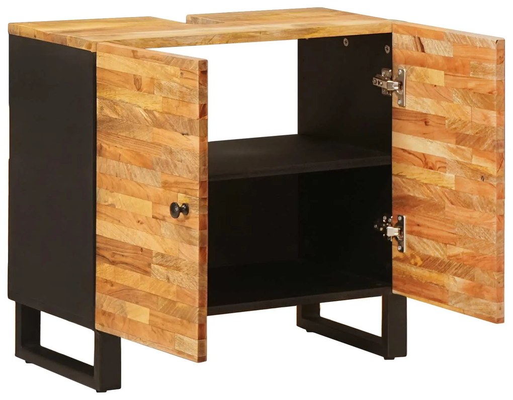 vidaXL Ντουλάπα Νιπτήρα Mπάνιου με αποθήκευση Φυσικό 62 x 33 x 58 εκ.