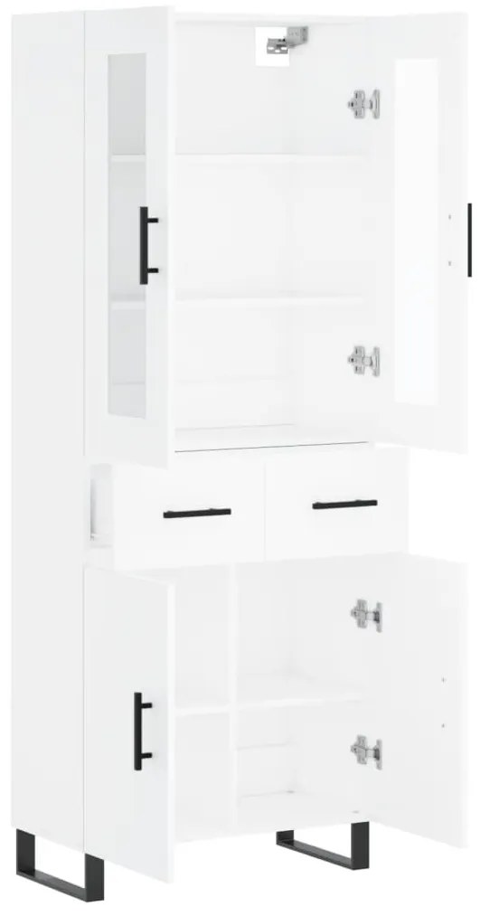 vidaXL Ντουλάπι Λευκό 69,5x34x180 εκ. από Επεξεργασμένο Ξύλο