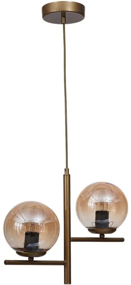 Φωτιστικό Οροφής 534LUN5944 42x15x80cm 2xE27 40W Gold-Honey Opviq