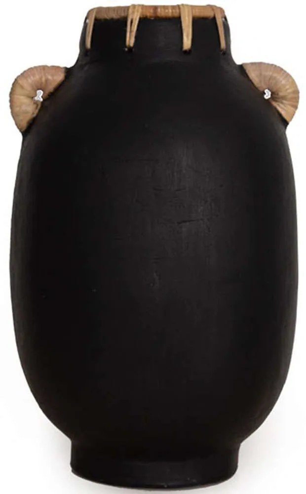 Διακοσμητικό Βάζο Usiris 0750014 21x35cm Black Soulworks Clay