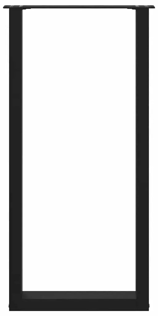 vidaXL Πόδια Τραπεζιού Μπαρ σε Σχήμα U 2 τεμ. Μαύρο 50x(100-101) εκ. Ατσάλι