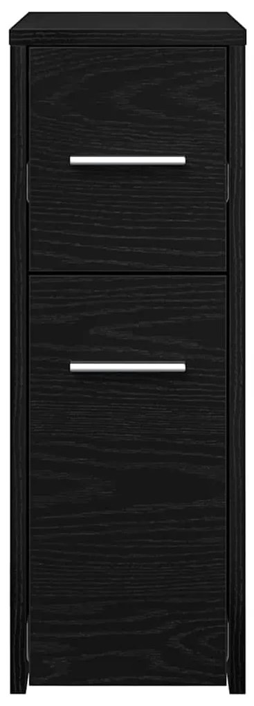 vidaXL Λεπτός ντουλάπι μπάνιου Μαύρη δρυς 22 x 44 x 61.5 εκ