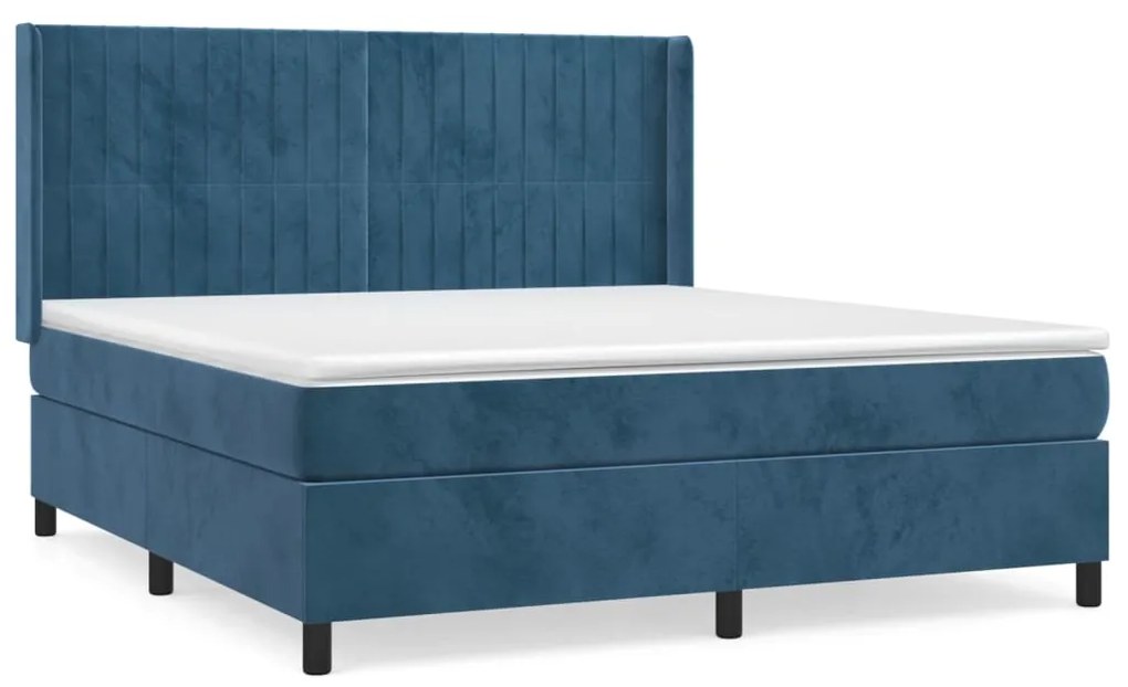 ΚΡΕΒΑΤΙ BOXSPRING ΜΕ ΣΤΡΩΜΑ ΣΚΟΥΡΟ ΜΠΛΕ 160X200 ΕΚ. ΒΕΛΟΥΔΙΝΟ 3132811