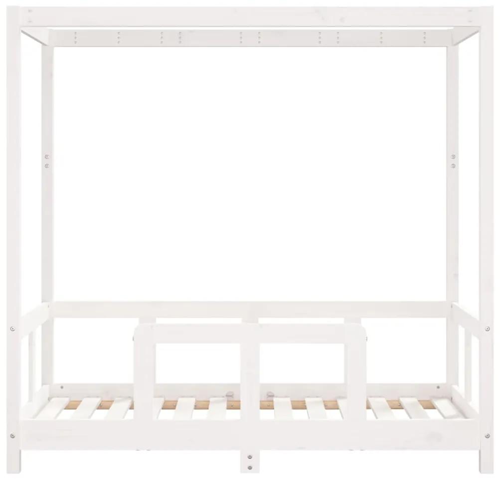 vidaXL Πλαίσιο Παιδικού Κρεβατιού Λευκό 70 x 140 εκ. Μασίφ Ξύλο Πεύκου
