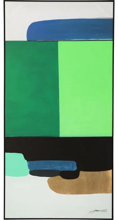Πίνακας Σχήματα Αφηρημένη Τέχνη Πράσινος  73x4x143εκ
