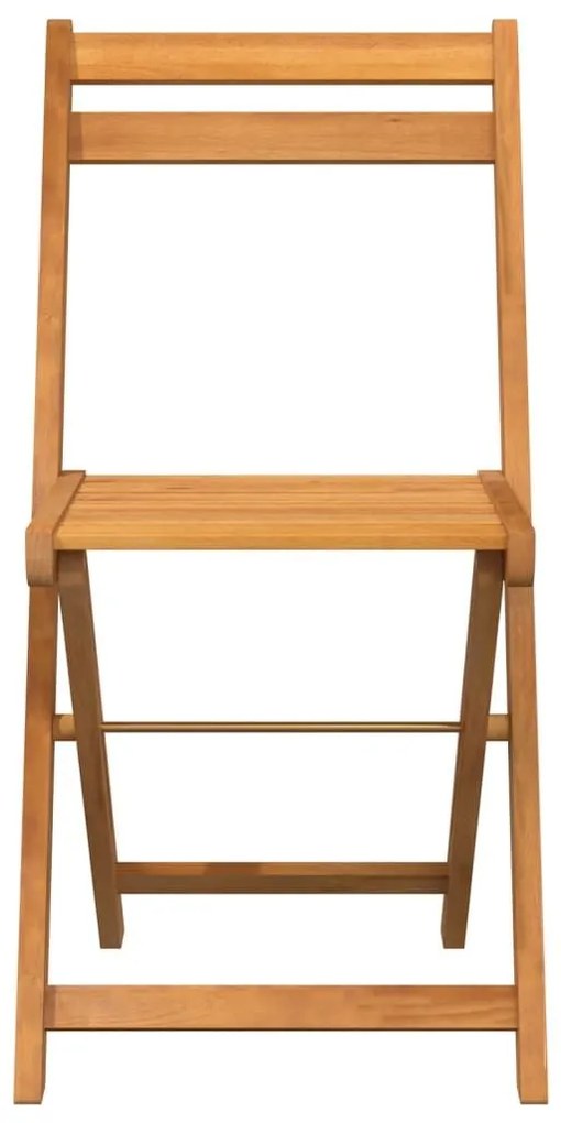 Καρέκλες Bistro Πτυσσόμενες 8 τεμ. Μασίφ Ξύλο Ακακίας - Καφέ