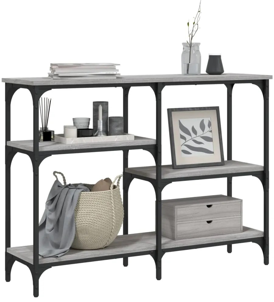 vidaXL Τραπέζι Κονσόλα Γκρι Sonoma 102x29x75 εκ. Επεξεργασμένο Ξύλο