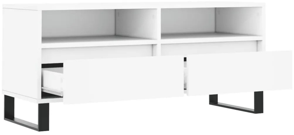 vidaXL Έπιπλο Τηλεόρασης Λευκό 100x34,5x44,5 εκ. Επεξεργασμένο Ξύλο