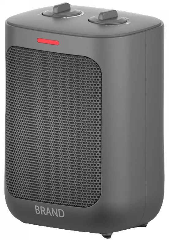 ELITE Fan Heater EFH-1387, 2000W, 25 m2, PTC, 3 στάδια, Ρυθμιζόμενος θερμοστάτης, Ασφάλεια ανατροπής, Γκρι