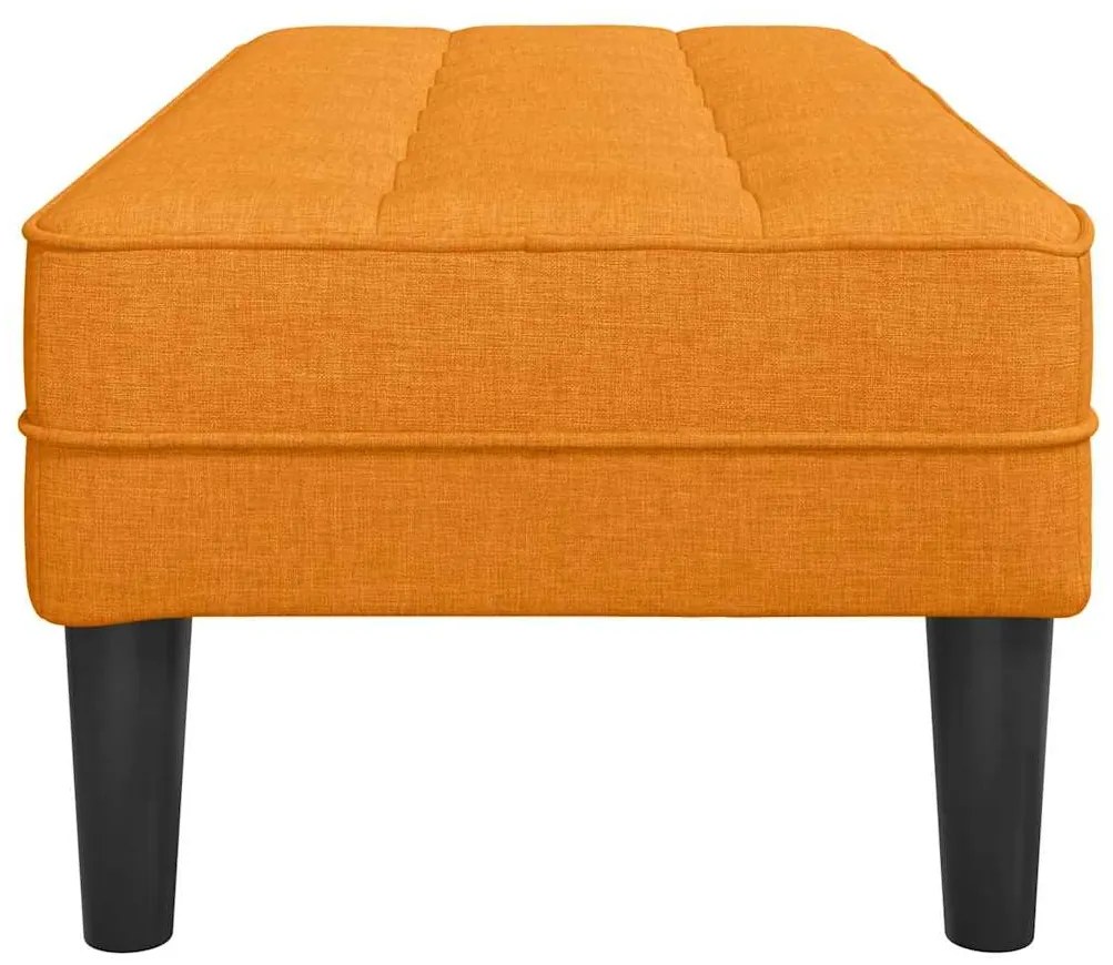 vidaXL Παγκάκι Σκούρο Κίτρινο 113x57x39 εκ. Υφάσμα