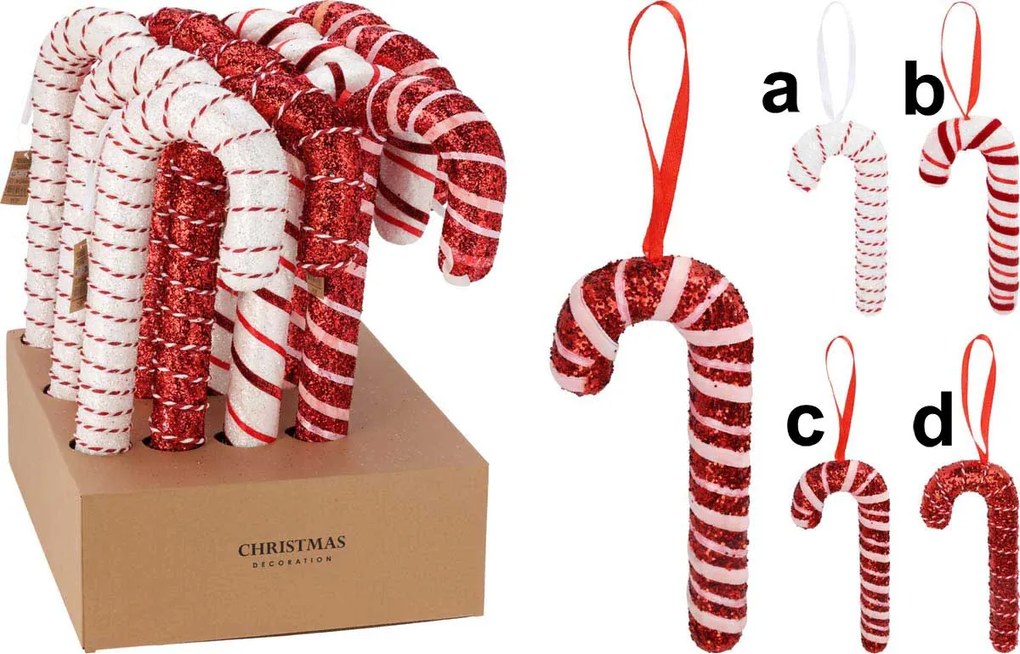 Χριστουγεννιάτικο Στολίδι Μπαστουνάκι 52cm σε 4 σχέδια 174848 (d)