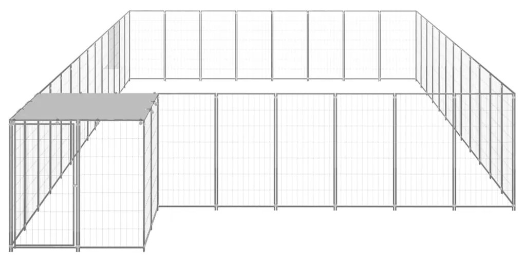 vidaXL Σπιτάκι Σκύλου Ασημί 30,25 μ² Ατσάλινο