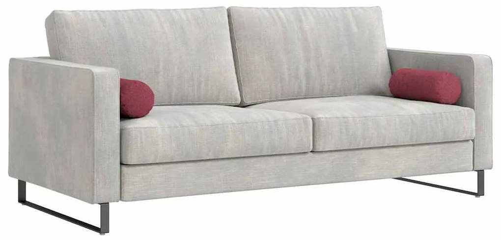 vidaXL Μαξιλάρια Στήριγμα 2 pcs Κόκκινο Ø 15 x 40 εκ ύφασμα