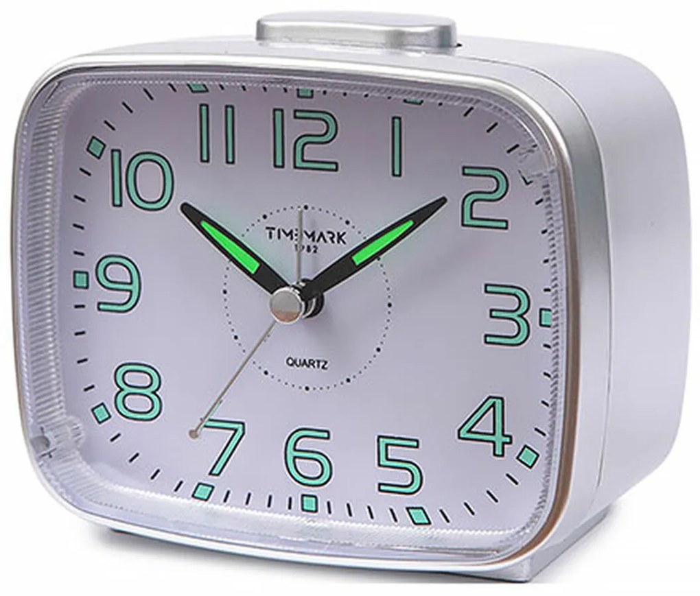 Ξυπνητήρι Timemark 12 x 9,5 x 6,5 cm Παραδοσιακά Αναλογικό Ασημί