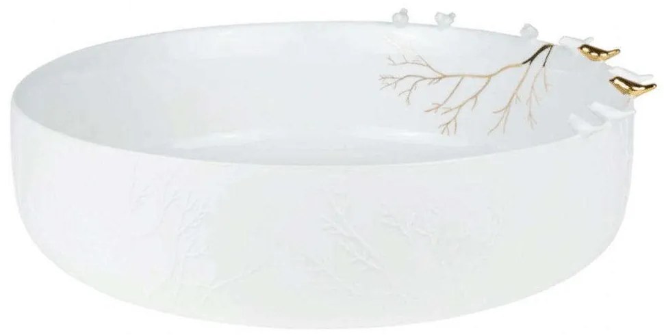 Μπωλ Πορσελάνινο Birds Large RD0016731 35,5x10cm White Raeder Porcelain