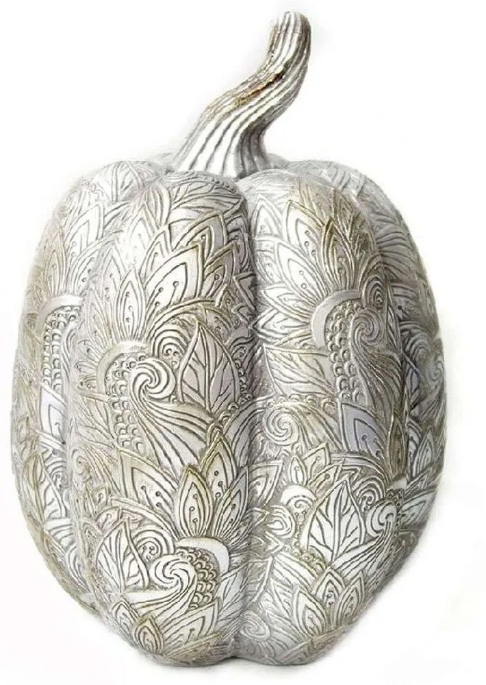 Διακοσμητική Κολοκύθα VRE120K4 25cm Silver Espiel Polyresin