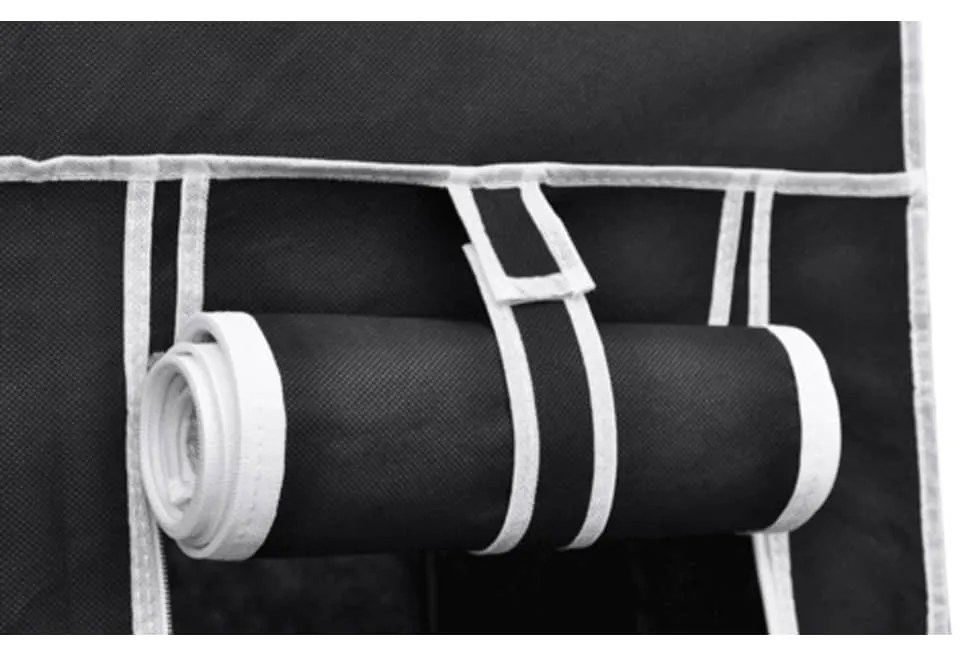 vidaXL Ντουλάπα Αναδιπλούμενη Μαύρη 110 x 45 x 175 εκ.