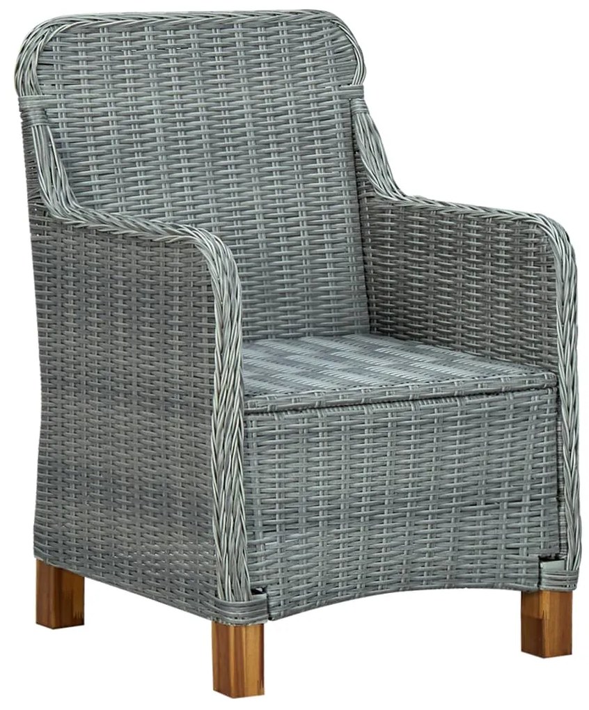 vidaXL Σετ Τραπεζαρίας Κήπου 3 Τεμαχίων Ανοιχτό Γκρι