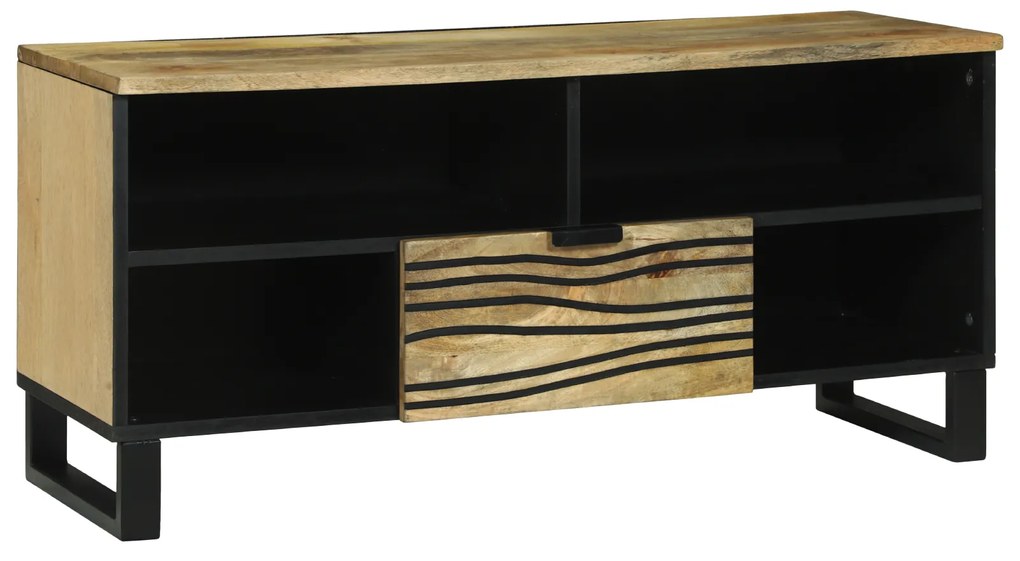 vidaXL Ντουλάπα τηλεόρασης - 100 x 33.5 x 46 εκ., φτιαγμένη από μασίφ ξύλο μάνγκο.