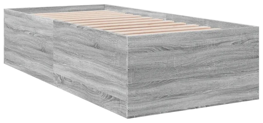 vidaXL Πλαίσιο Κρεβατιού Γκρι Sonoma 100x200 εκ. Επεξεργασμένο Ξύλο