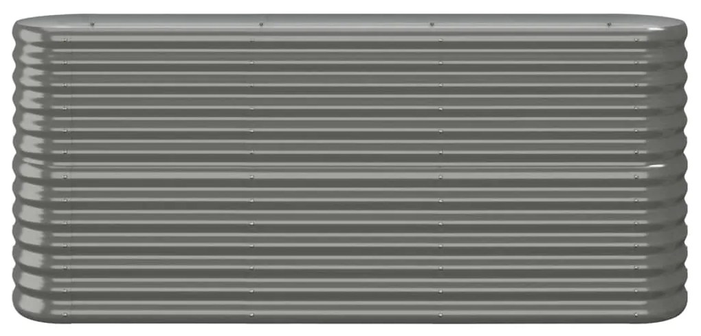 vidaXL Ζαρντινιέρα Γκρι 152x40x68 εκ. Γαλβανισμένος χάλυβας