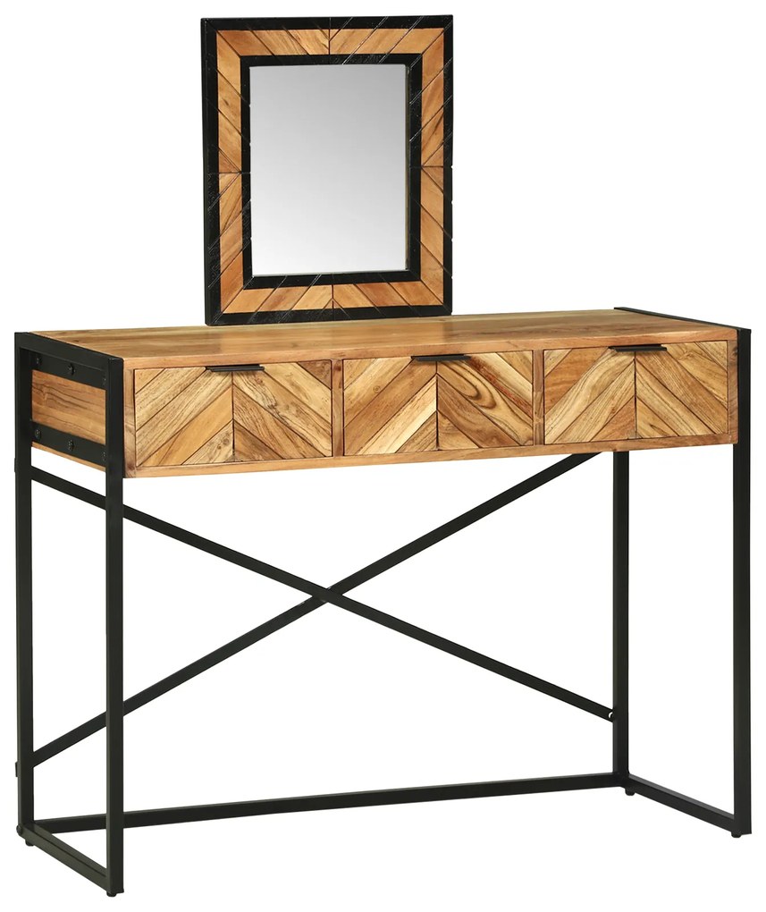 vidaXL Καθρέφτης Επιτραπέζιο 100x40x120 cm Σταθερό Ξύλο Ακακίας