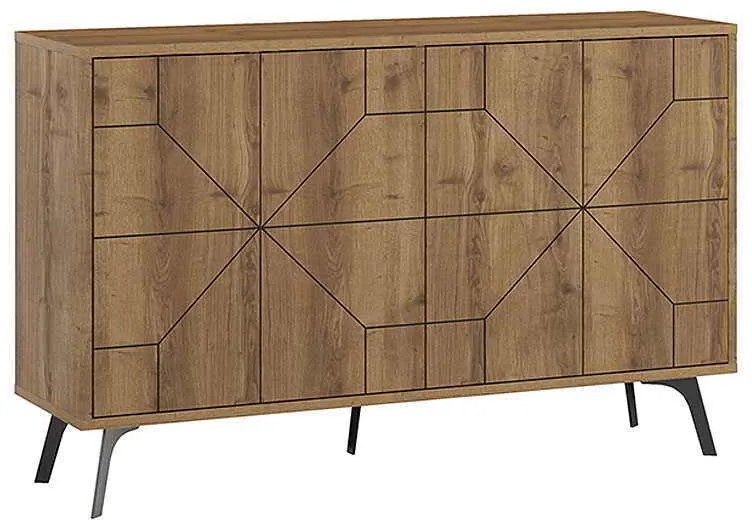 Μπουφές μελαμίνης Dune Megapap χρώμα ανοιχτό καφέ 123x35x77,4εκ.