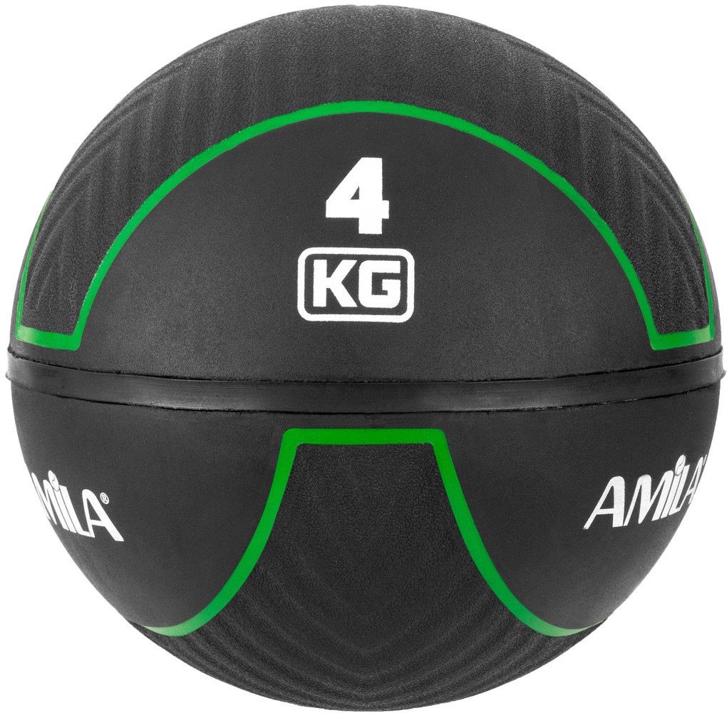 AMILA Μπάλα Medicine Ball HQ Rubber 4Kg (90708)