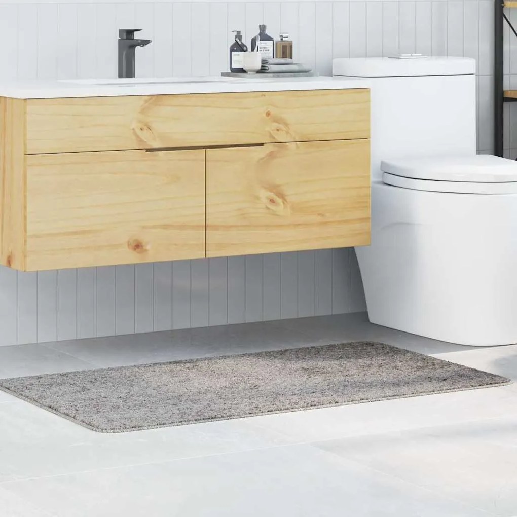 vidaXL Πατάκι Μπάνιου Ορθογώνιο Γκρι 70x120 εκ. Πολυπροπυλένιο Αντιολισθητικό