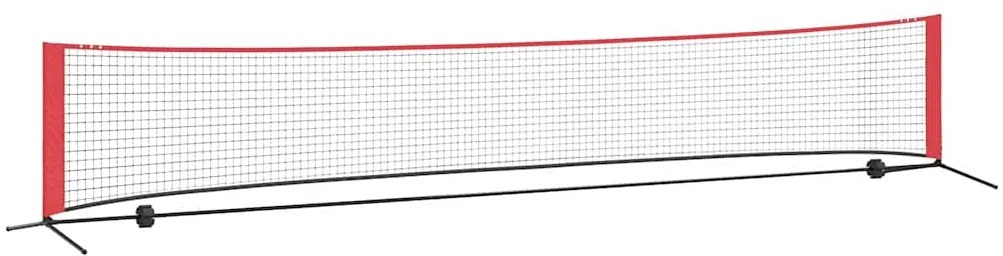vidaXL Δίχτυ Τένις Μαύρο και κόκκινο 494.5 x 90 x 87 εκ. Πολυεστέρας