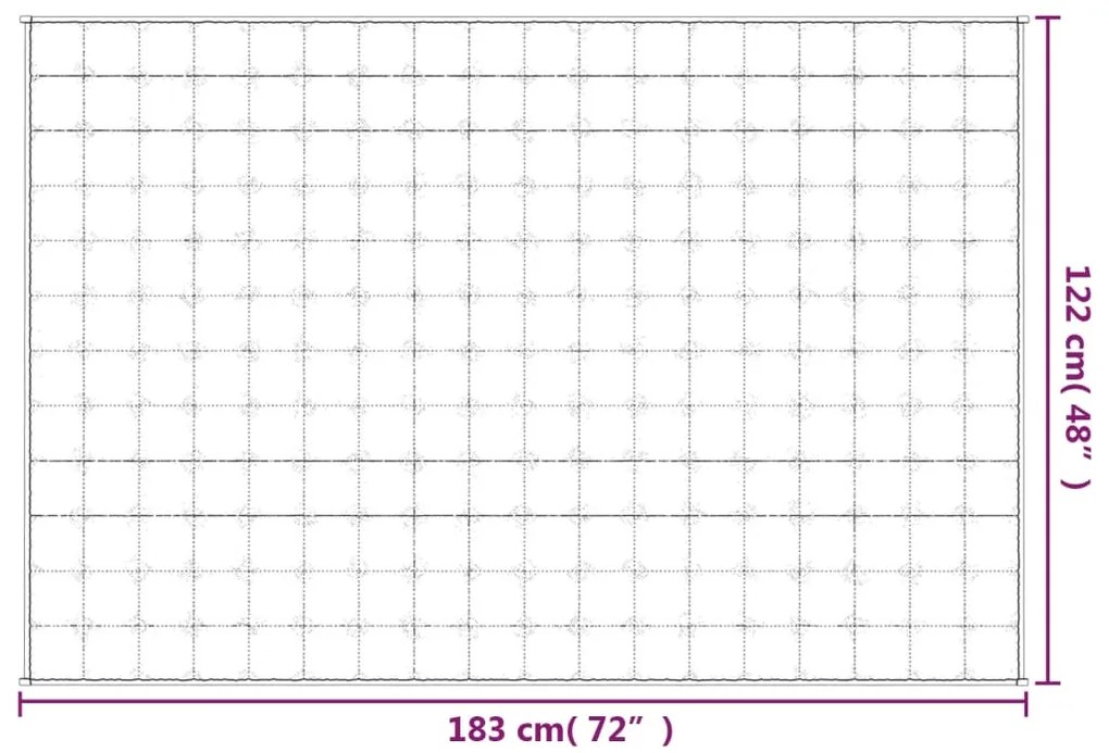 Κουβέρτα Βαρύτητας Μπλε 122 x 183 εκ. 5 κ. Υφασμάτινη - Μπλε