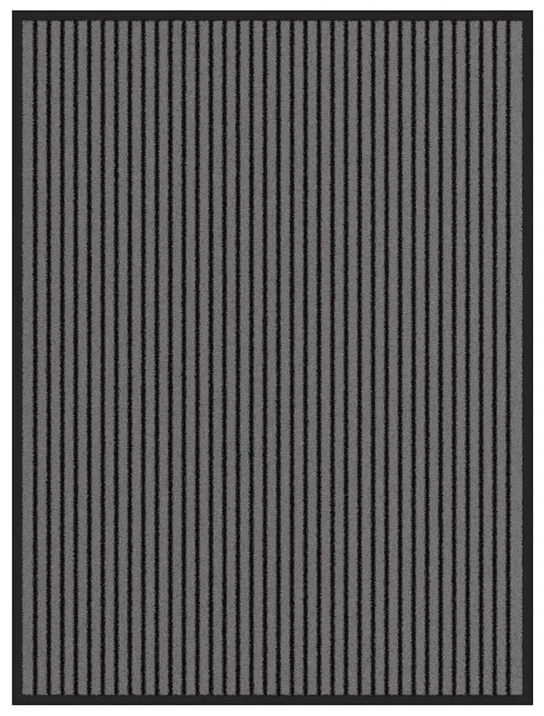 vidaXL Στρώμα πόρτας Ριγέ μαύρο και γκρι 90x120 cm
