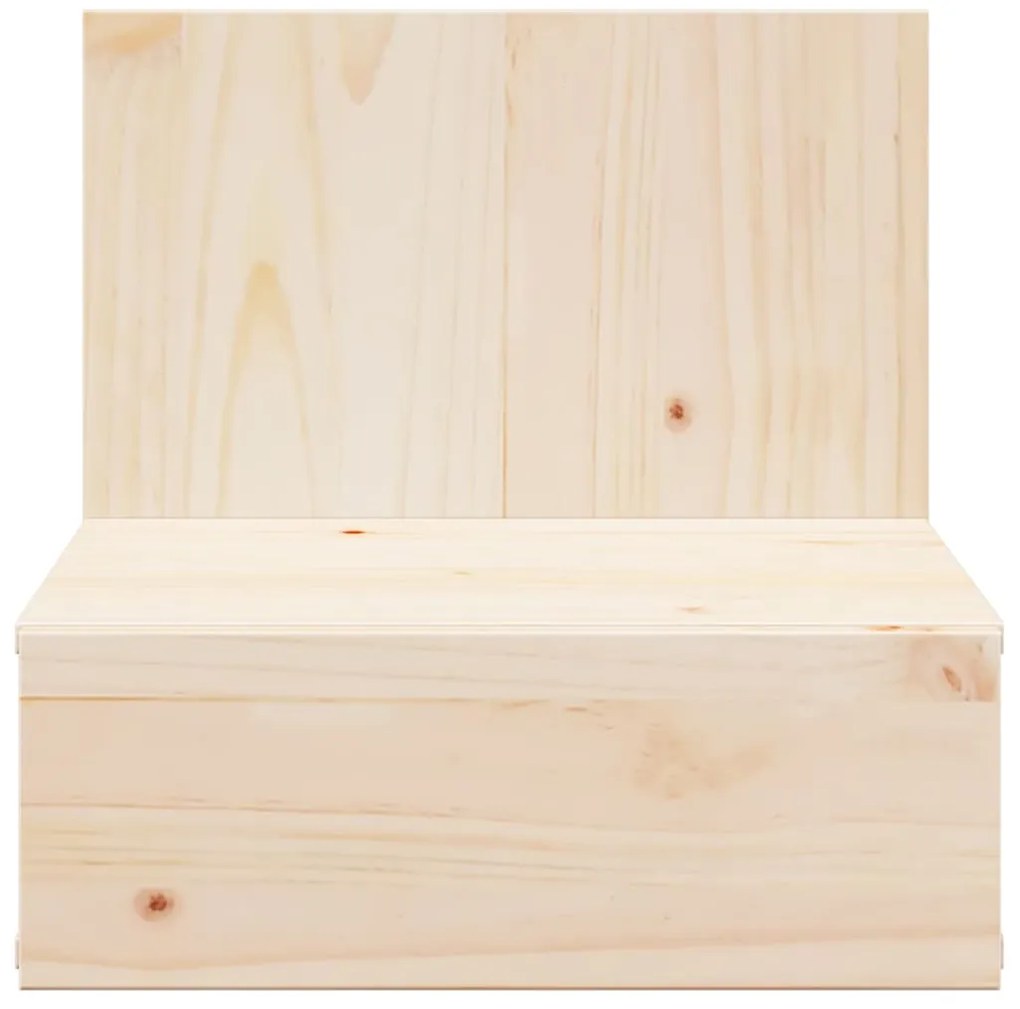 vidaXL Κομοδίνο με συρτάρι Καφέ 42 x 32.5 x 40 εκ Μασίφ ξύλο πεύκου