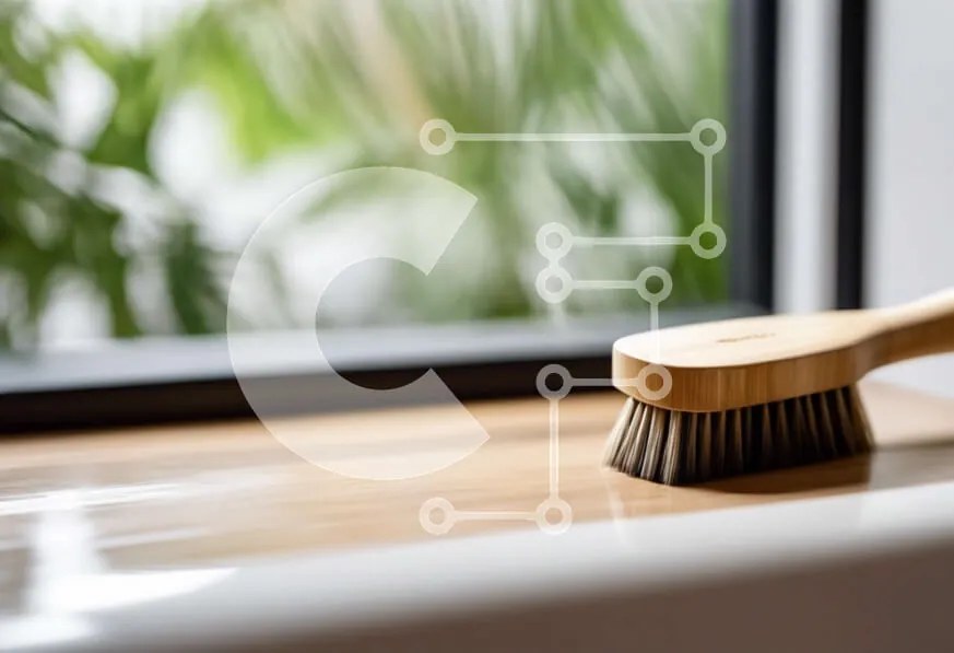 Intra Συλλεκτικό Ξύλινο Παζλ Plywood  4mm - Ξύλινη βούρτσα στο περβάζι παραθύρου Σε Ξύλινο Κουτί - Διαστάσεις Puzzle: 10x10 cm – 25 κομμάτια