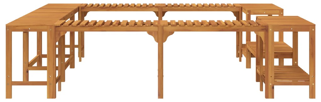 vidaXL Περίβλημα Τζακούζι Καφέ 230 x 230 εκ Μασίφ ξύλο ακακίας